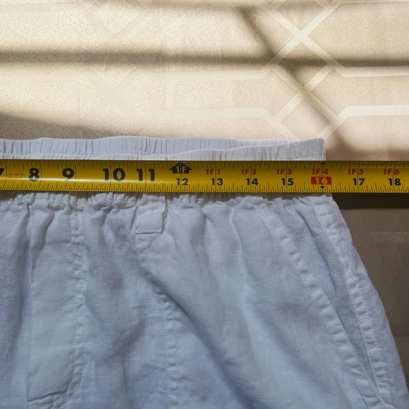 Johnny Was MARIPOSA White Linen Embroidered Cargo Pant Size Large - Picture 4 of 7